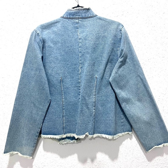 Boston Proper Light Blue Denim Jacket - Picture 6 of 8